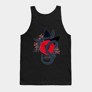 Snake with flowers Tank Top